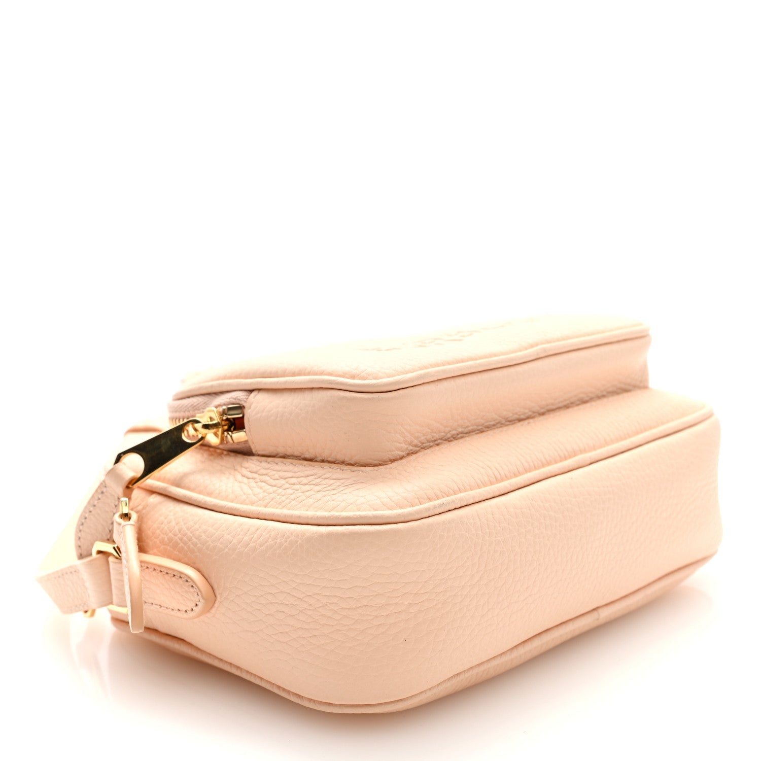 Grained Calfskin Small Camera Bag Peach Pink