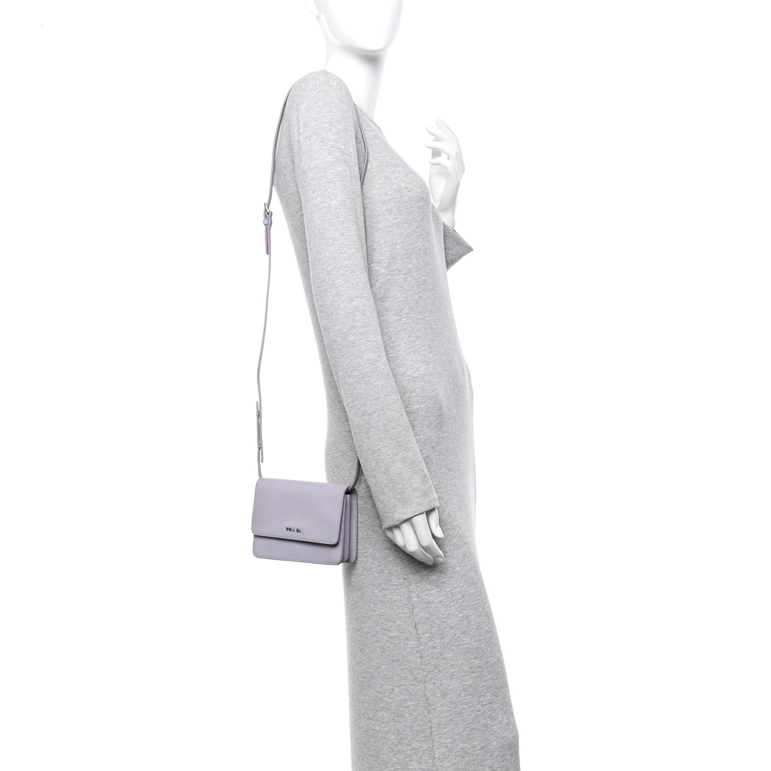 Saffiano Lux Crossbody Bag Glicine