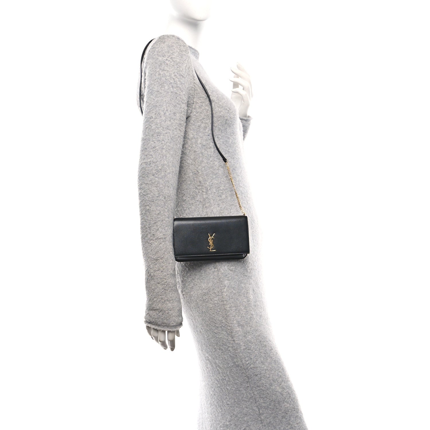Calfskin Monogram Cassandre Phone Holder With Strap Black