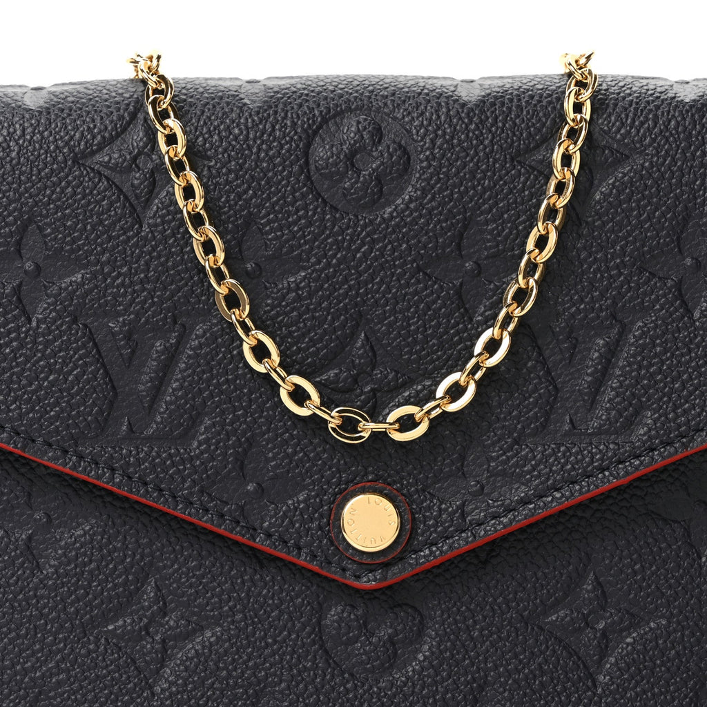 Empreinte Pochette Felicie Chain Wallet Marine Rouge