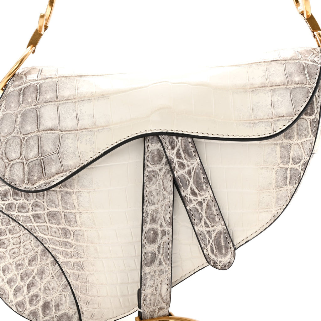 Niloticus Crocodile Himalaya Mini Saddle Bag Latte