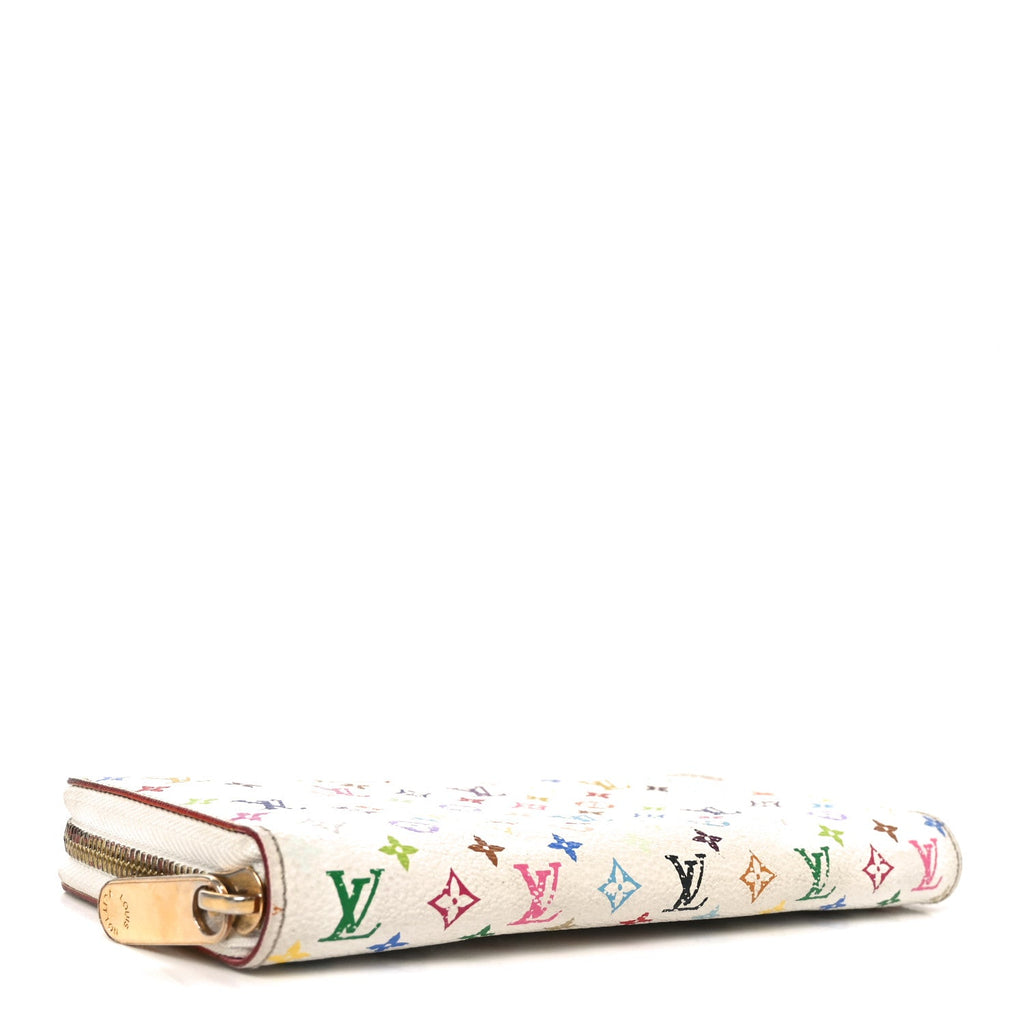 Monogram Multicolor Zippy Wallet White Litchi