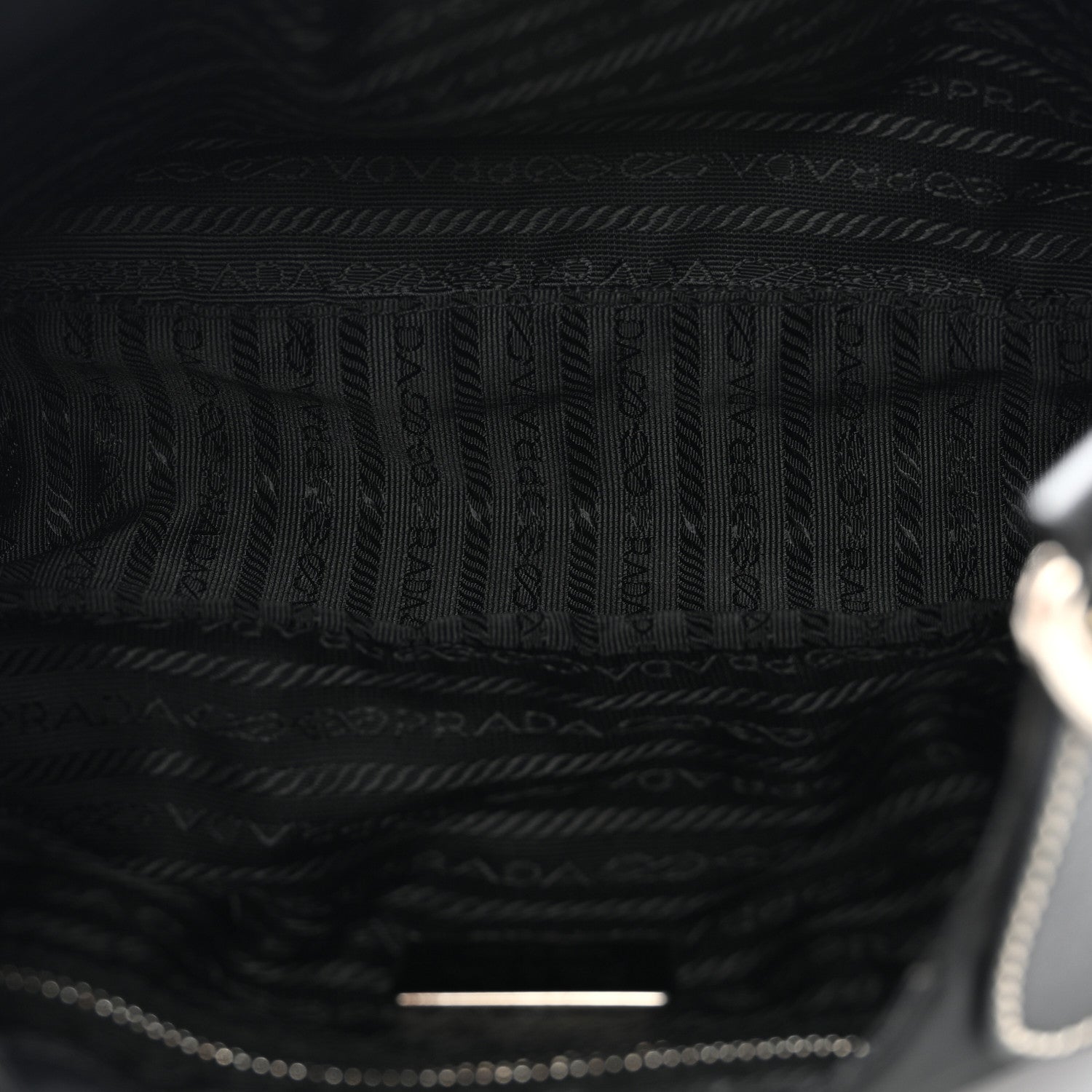 Tessuto Nylon Moon Shoulder Bag Black