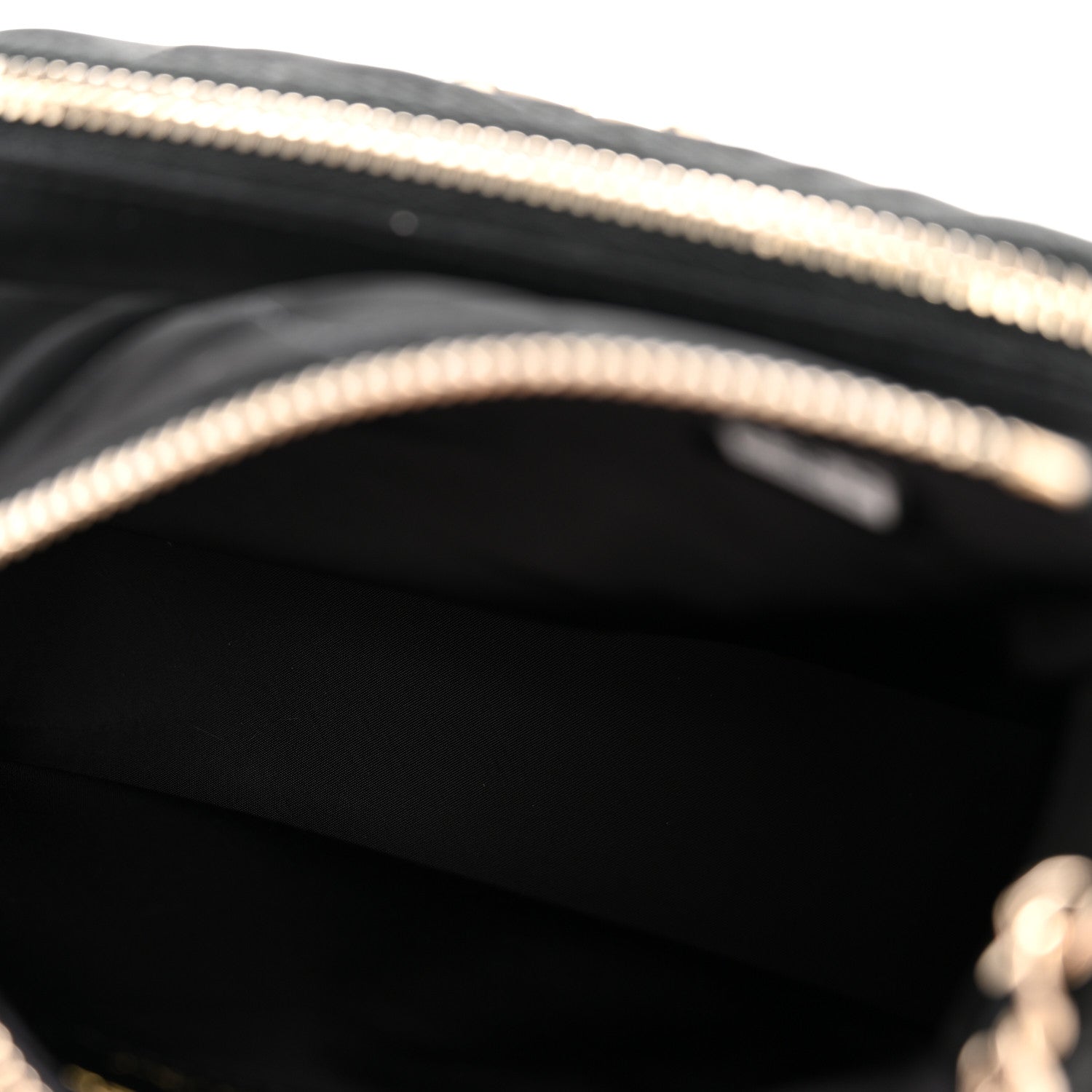 Velvet Effect Nylon Shiny Crumpled Calfskin Mini Quilted Chanel 25 Clutch With Chain Black