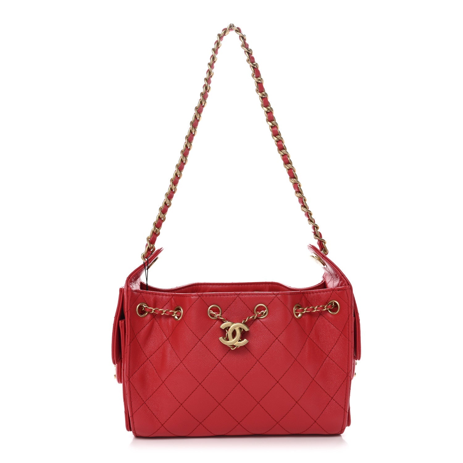 Caviar Quilted Mini Chanel 25 Handbag Red
