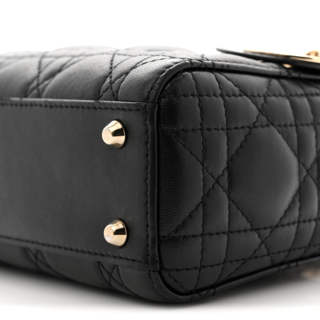 Lambskin Cannage Mini Lady Dior Black