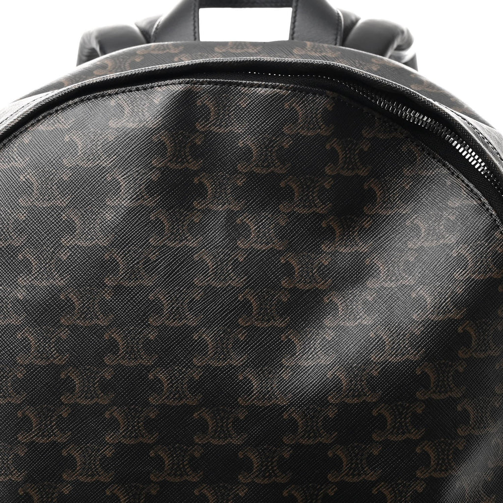 Triomphe Canvas XL Calfskin Backpack Black