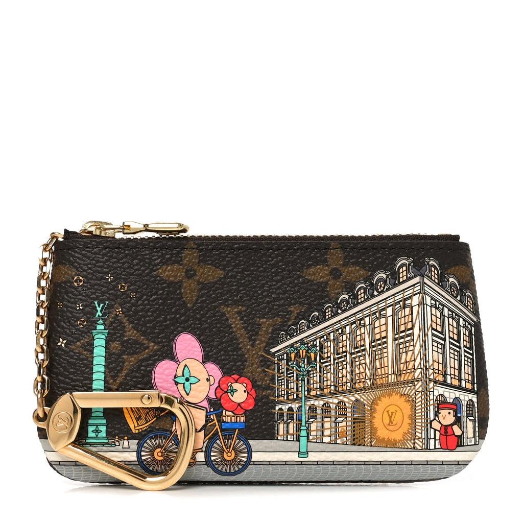 Monogram 2022 Christmas Animation Paris Key Pouch Pink