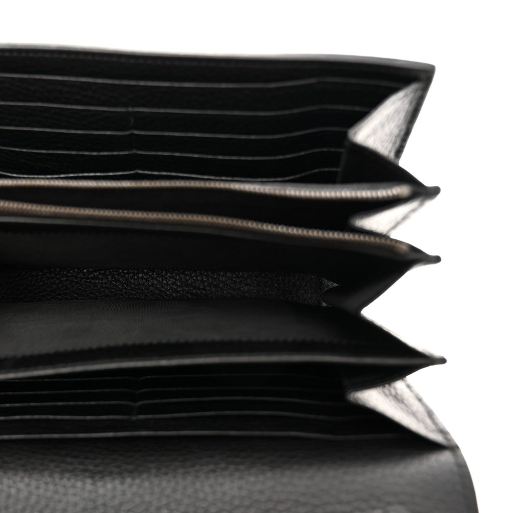 Calfskin GG Marmont Chain Wallet Black