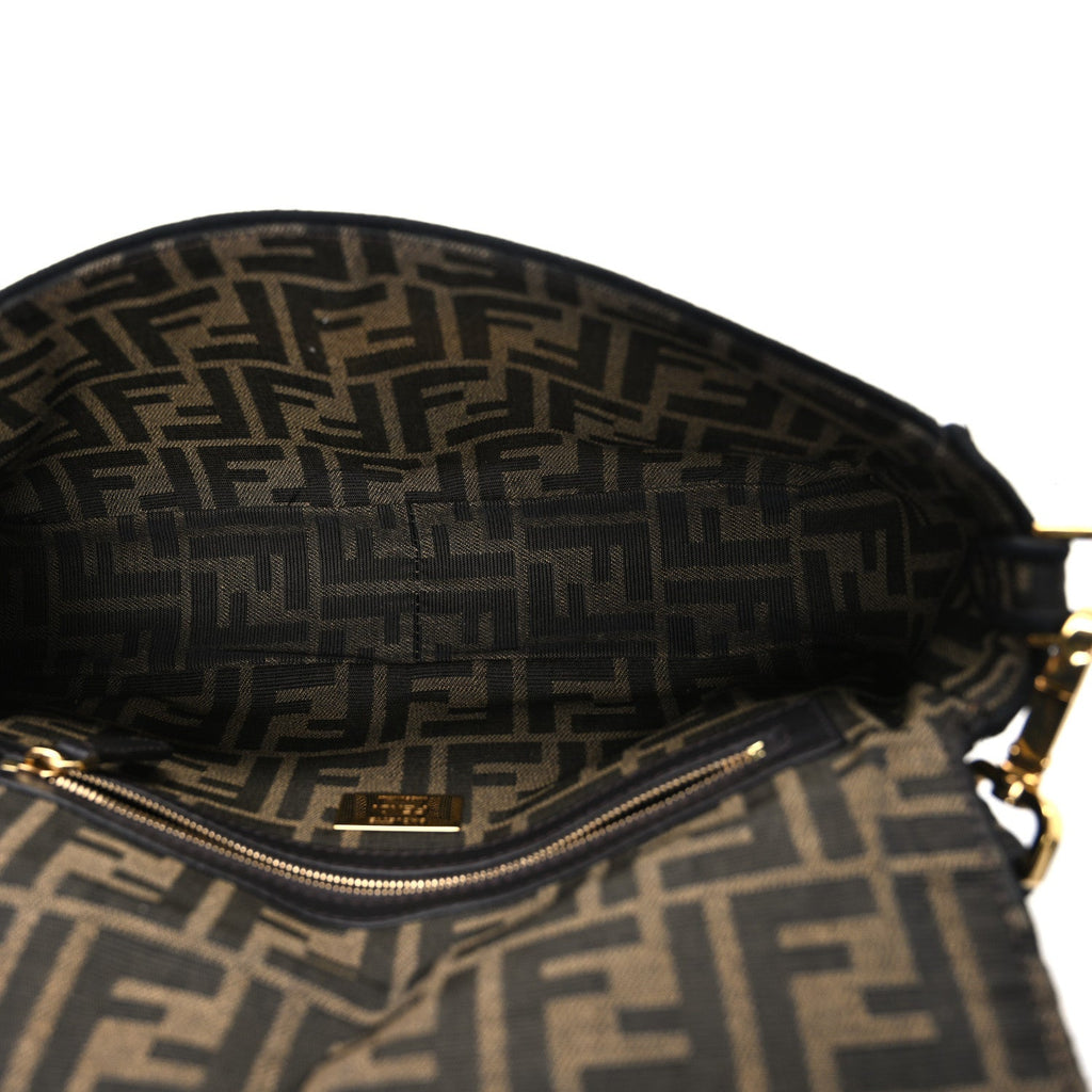 Fabric Jacquard FF 1974 Medium Baguette Tobacco Moro Black