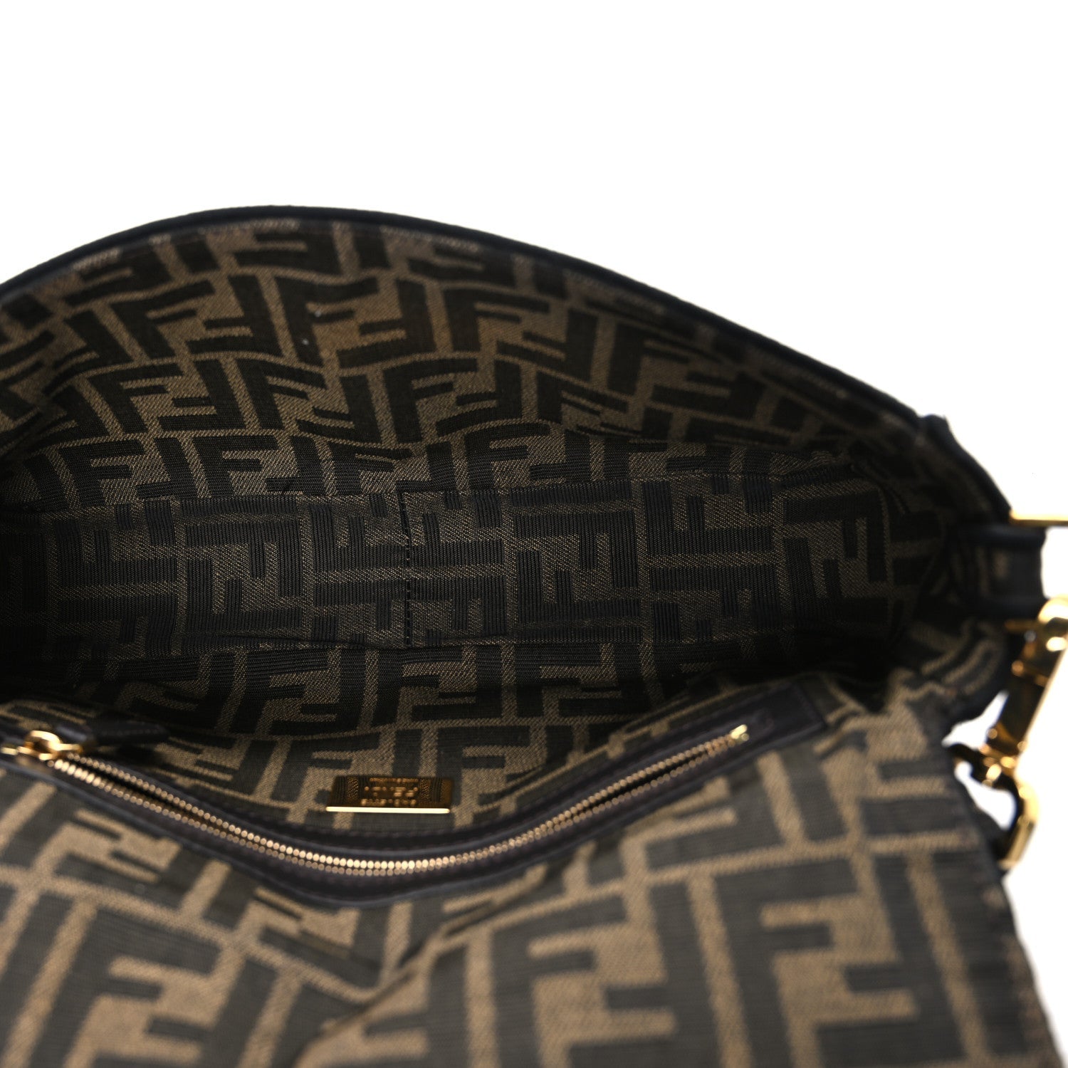 Fabric Jacquard FF 1974 Medium Baguette Tobacco Moro Black
