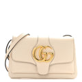 Calfskin Small Arli Flap Shoulder Bag Mystic White