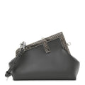 Shiny Nappa Snakeskin Small Fendi First Anthracite Asfalto
