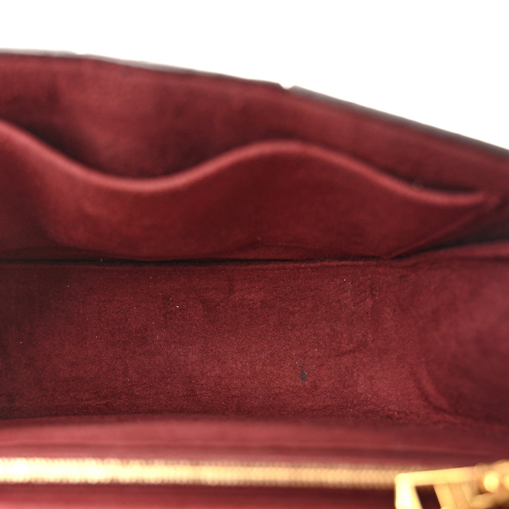Damier Ebene Cuir Taurillon Wight Bordeaux