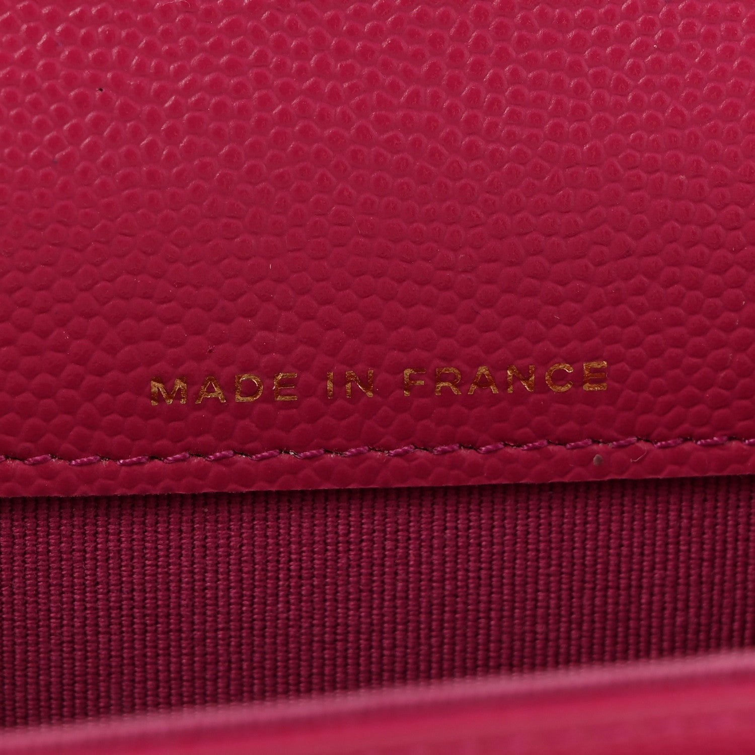 Caviar Quilted Flap  Holder Wallet Dark Pink
