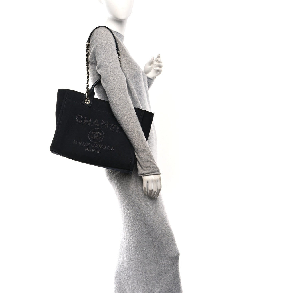 Mixed Fibers Small Deauville Tote Black