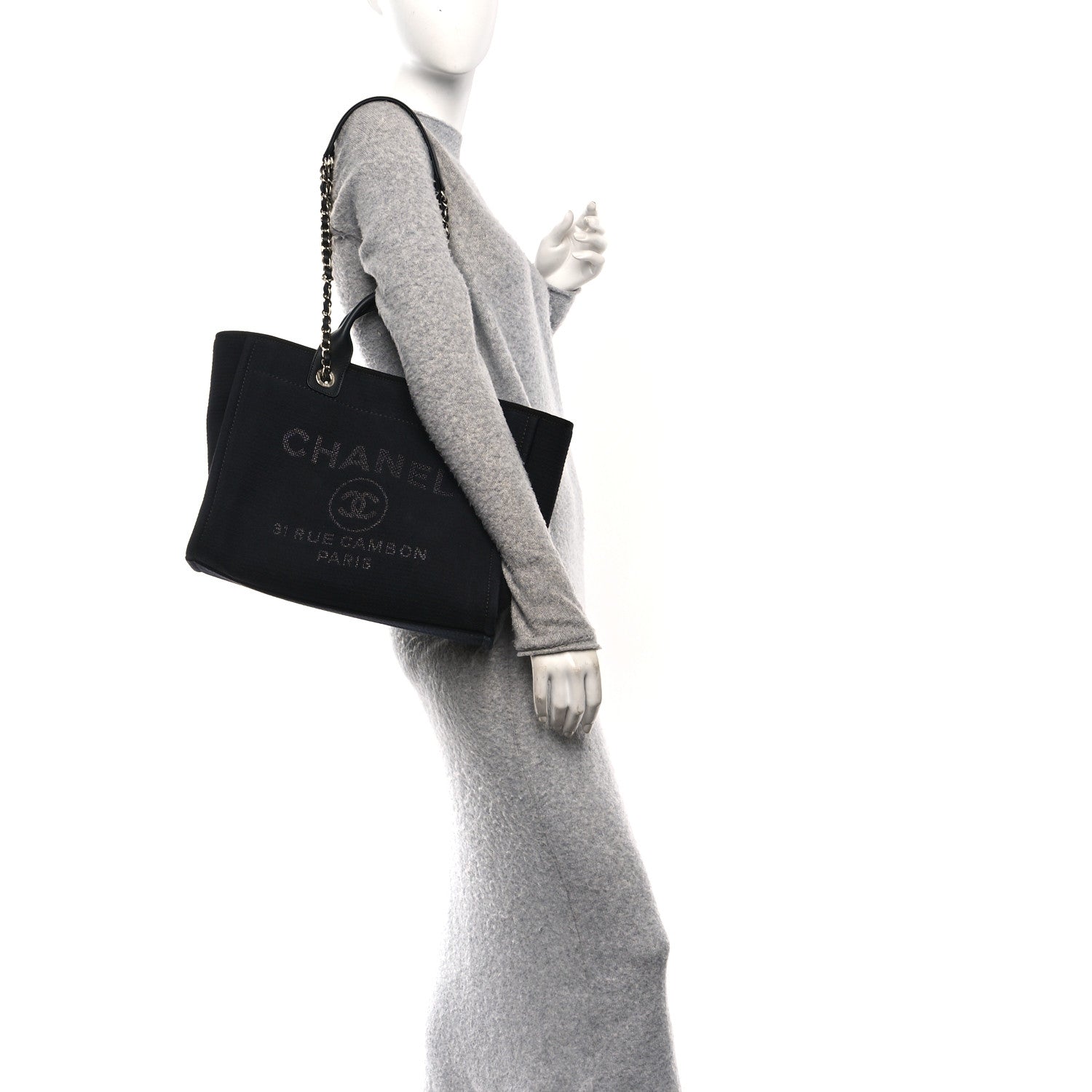 Mixed Fibers Small Deauville Tote Black