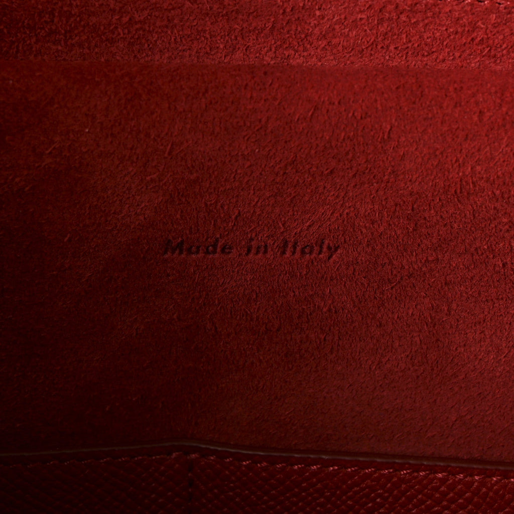 Grained Calfskin Mini Belt Bag Coquelicot
