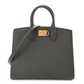 Hammered Calfskin Medium The Studio Box Bag Sparrow