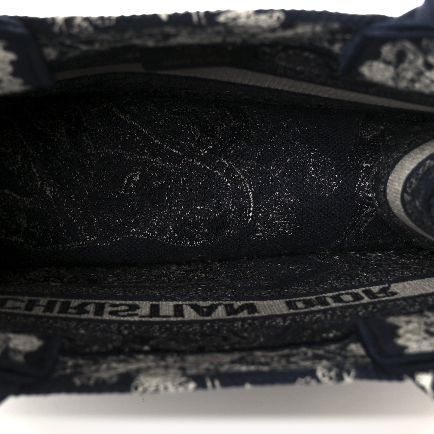 Canvas Embroidered Small Dioriviera Toile De Jouy Book Tote Blue