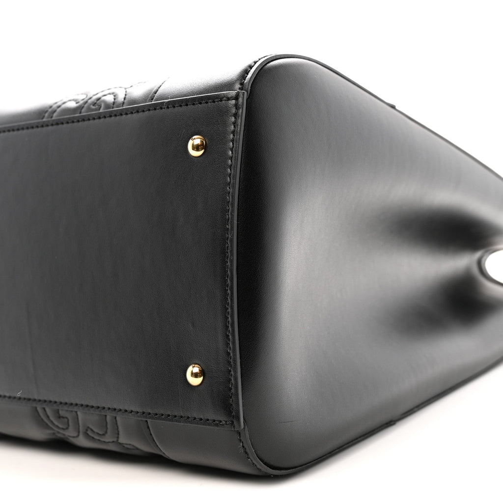 Calfskin GG Matelasse Tote Bag Black