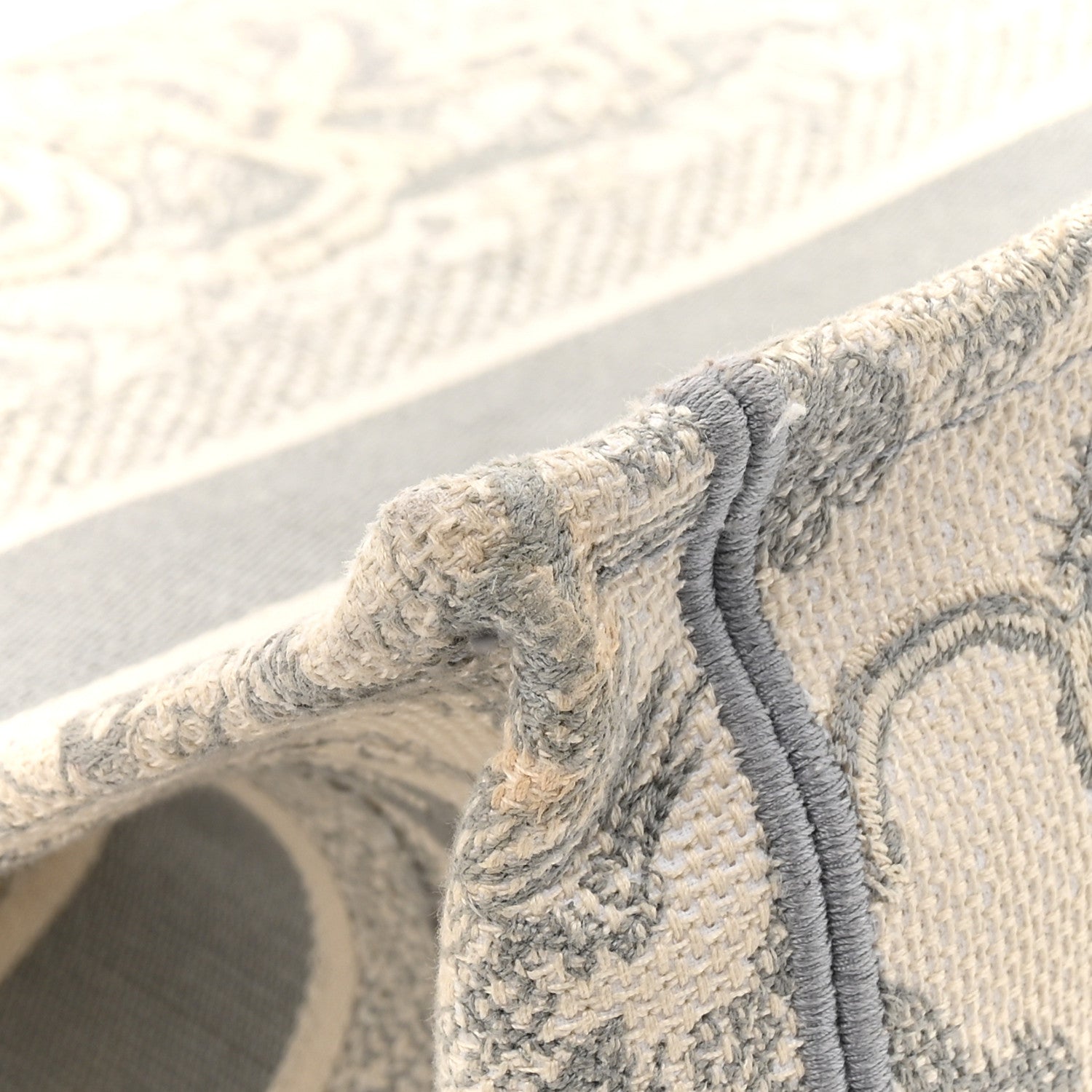 Canvas Embroidered Medium Dioriviera Toile De Jouy Book Tote Gray