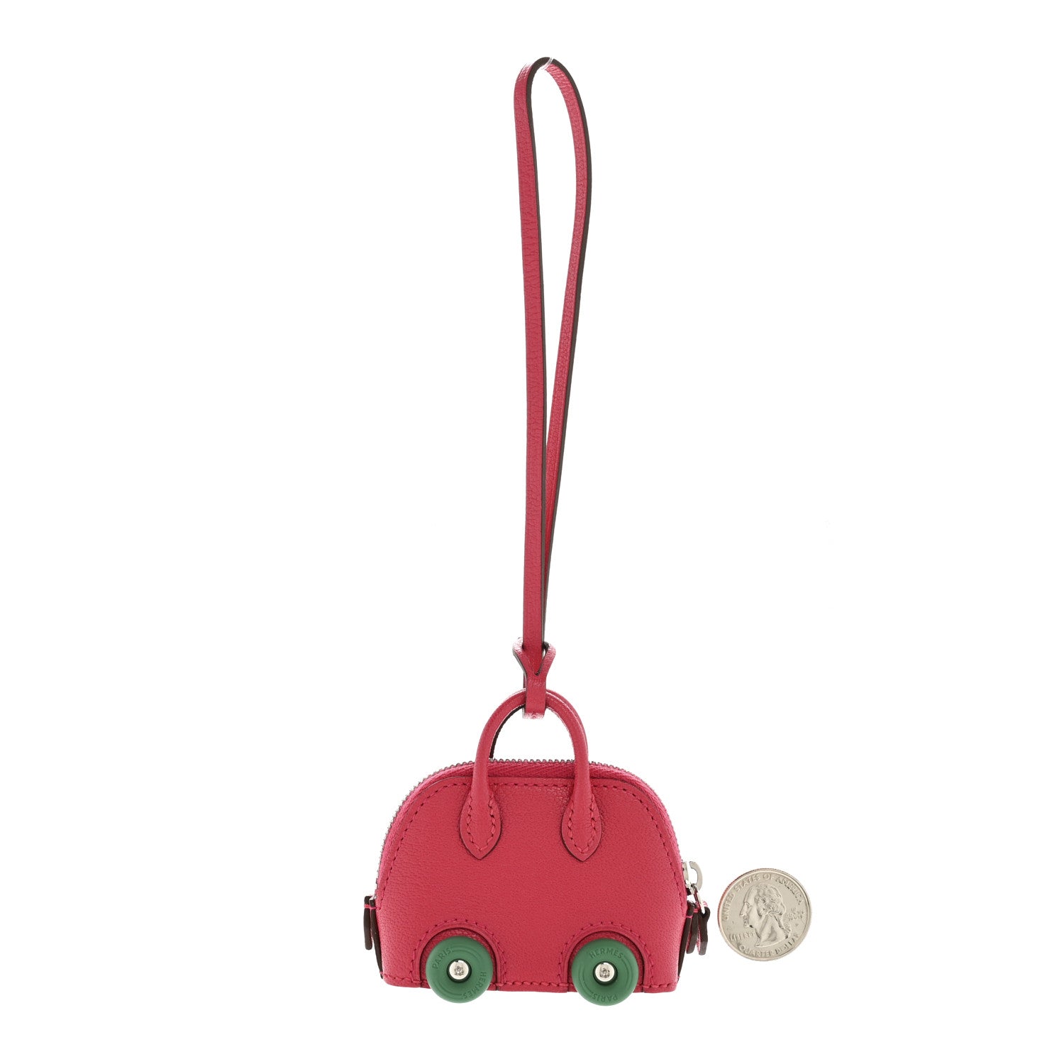 Chevre Chamkila Bolide On Wheels Bag Charm Rose Extreme Vert Vertigo