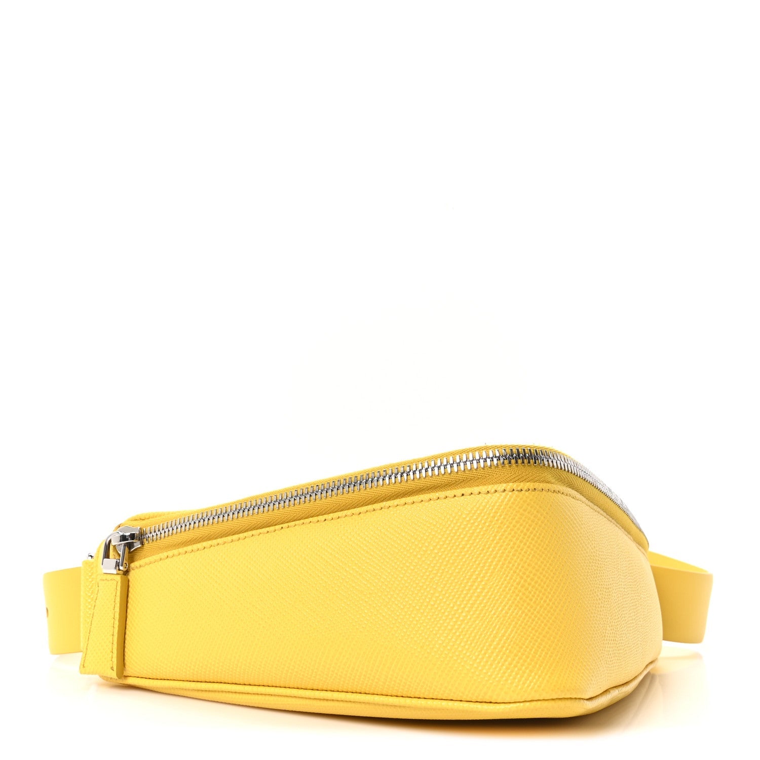 Saffiano Triangle Shoulder Belt Bag Sunny Yellow