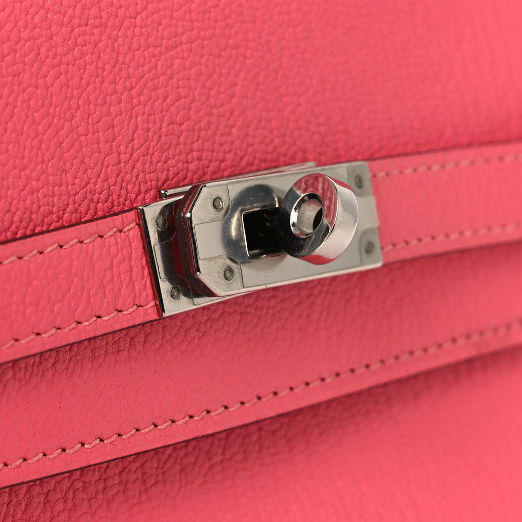 Chevre Mysore Medium Kelly Wallet Rose Azalee