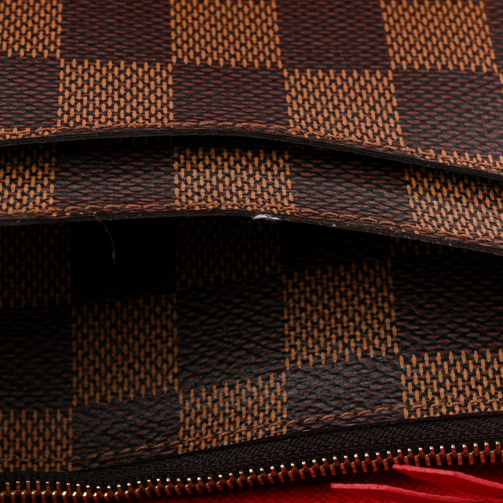 Damier Ebene Josephine Wallet Red