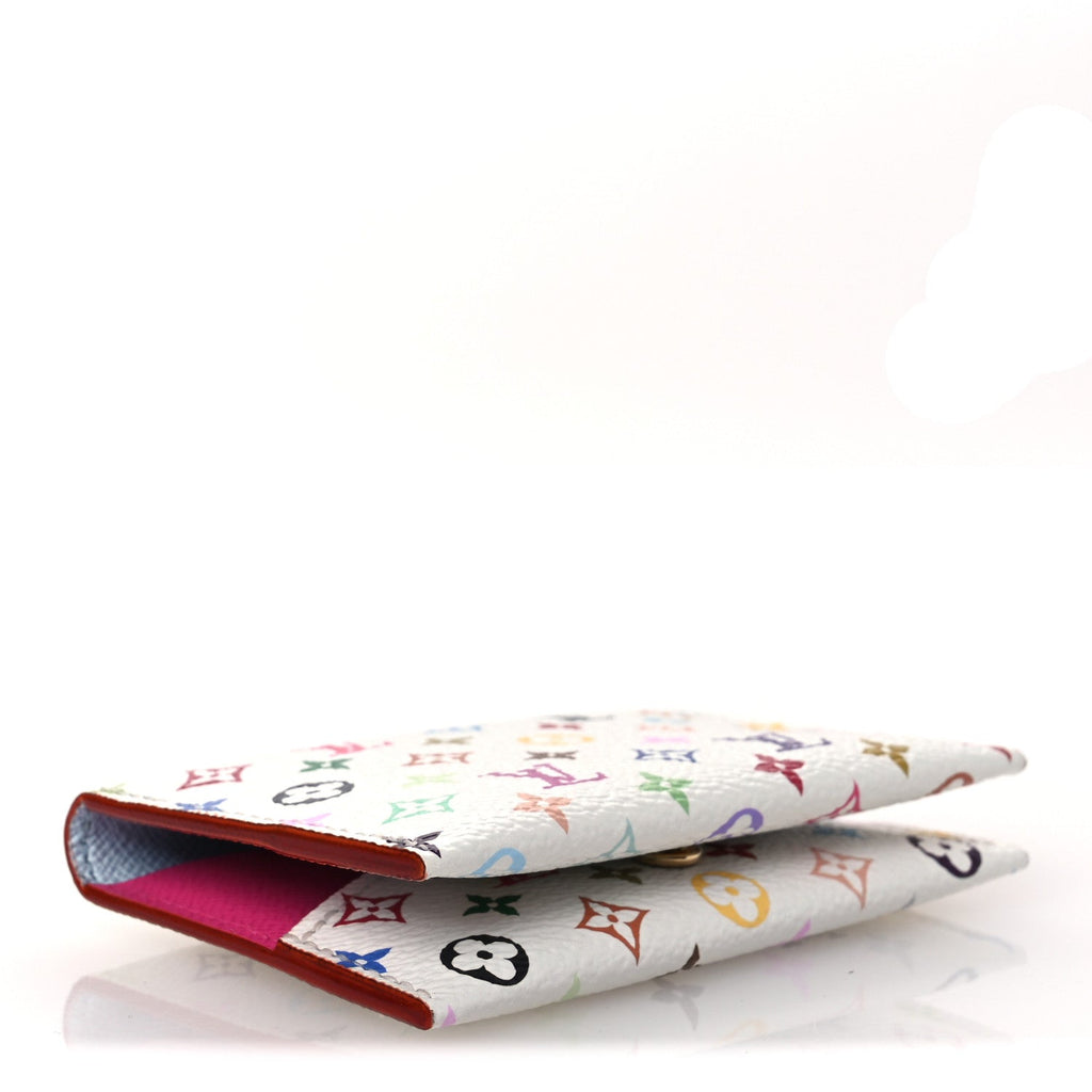 LV X TM Monogram Multicolor Slim  Holder White