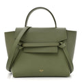 Grained Calfskin Micro Belt Bag Army Green