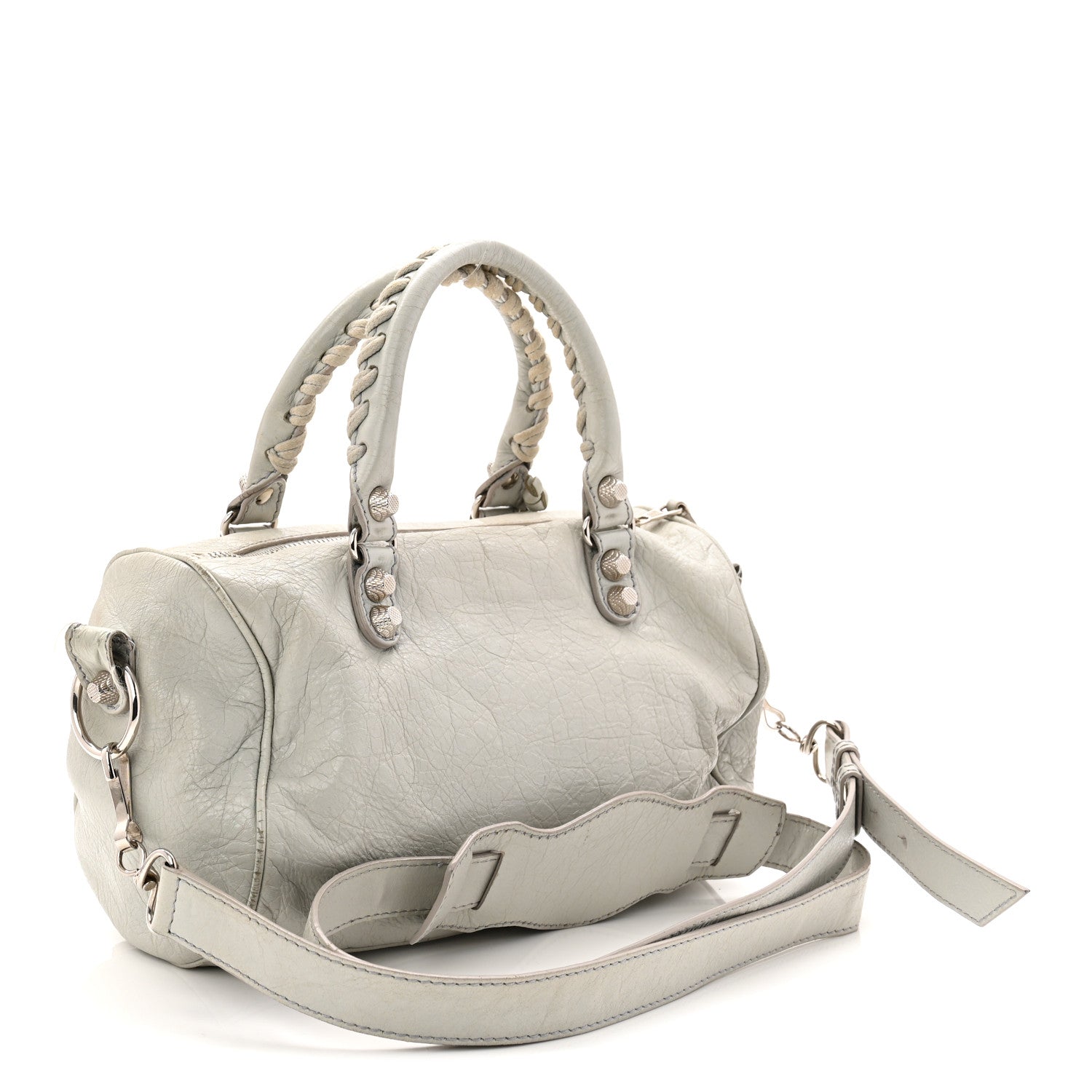 Agneau Giant 12 Silver Hardware Mini Twiggy Gris Glace
