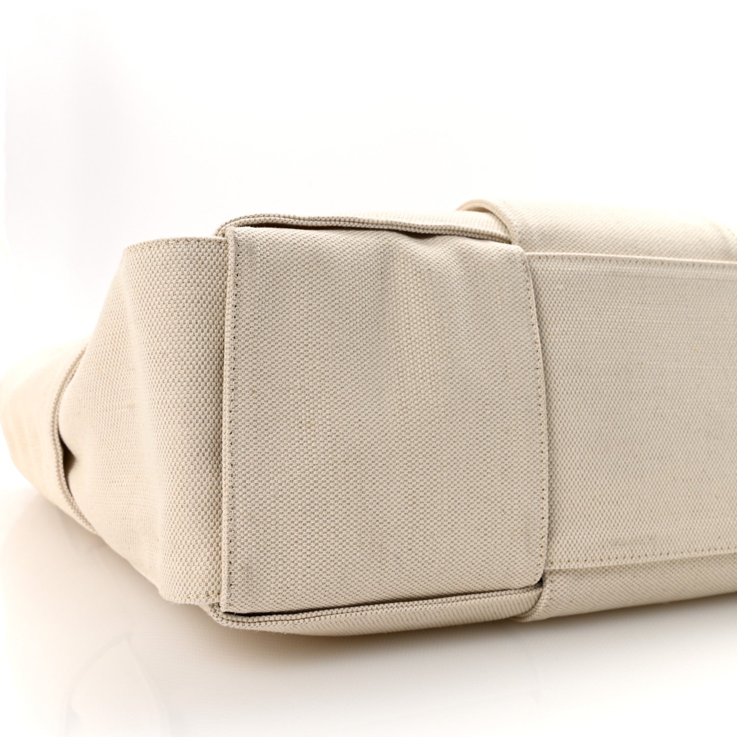 Canvas Maxi Intrecciato Large Arco Tote Beige Black