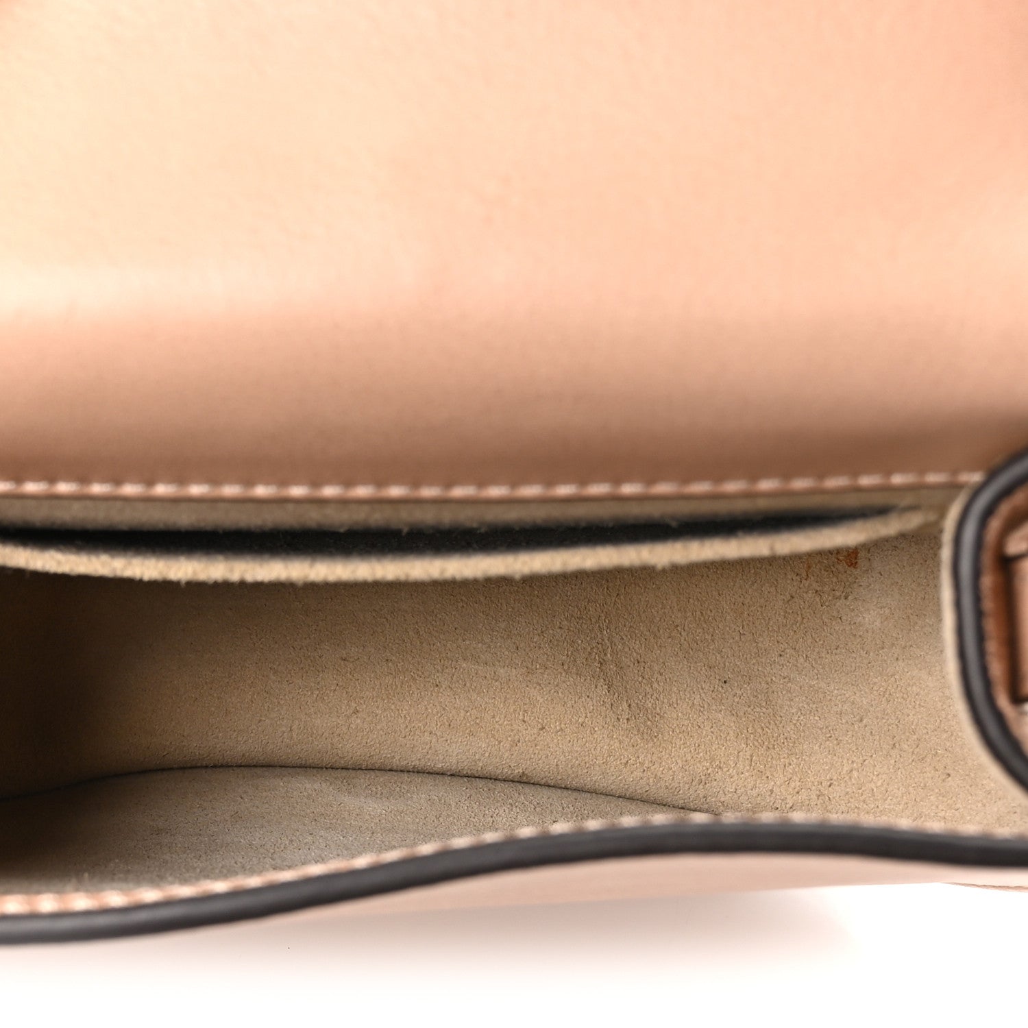 Calfskin Suede Small Nile Bracelet Bag Biscotti Beige