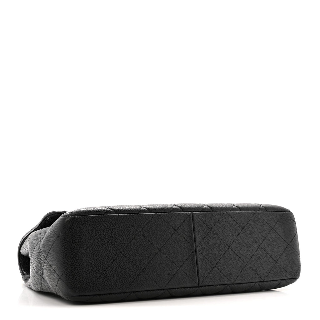 Caviar Quilted Jumbo Single Flap Black