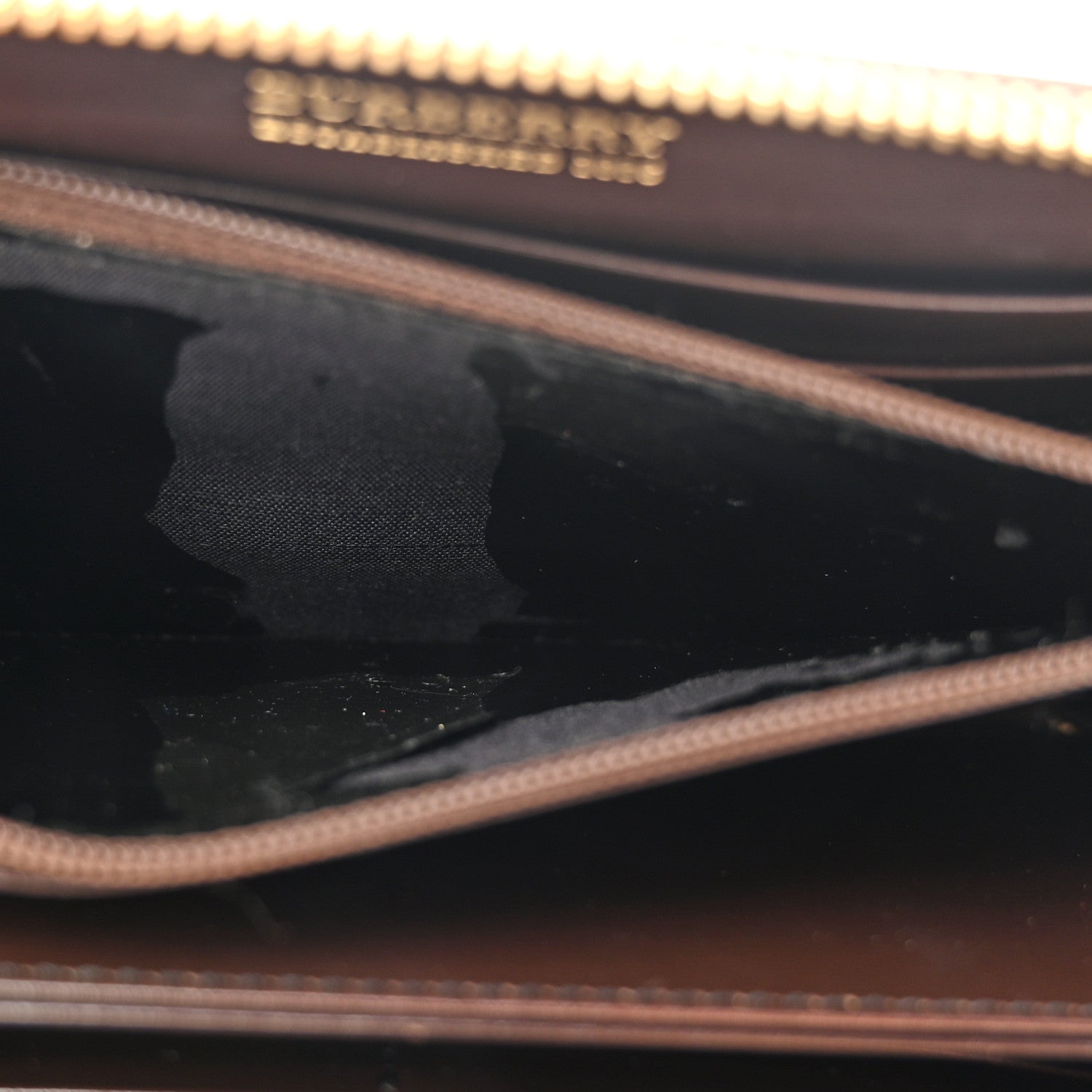 Haymarket Check Large Zip Around Wallet Brown