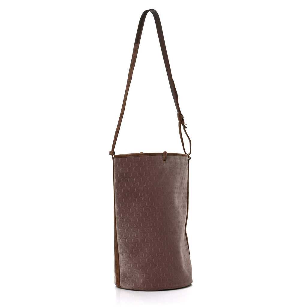 Velvet Suede Le Monogramme Bucket Bag Warm Tan Red Cigar