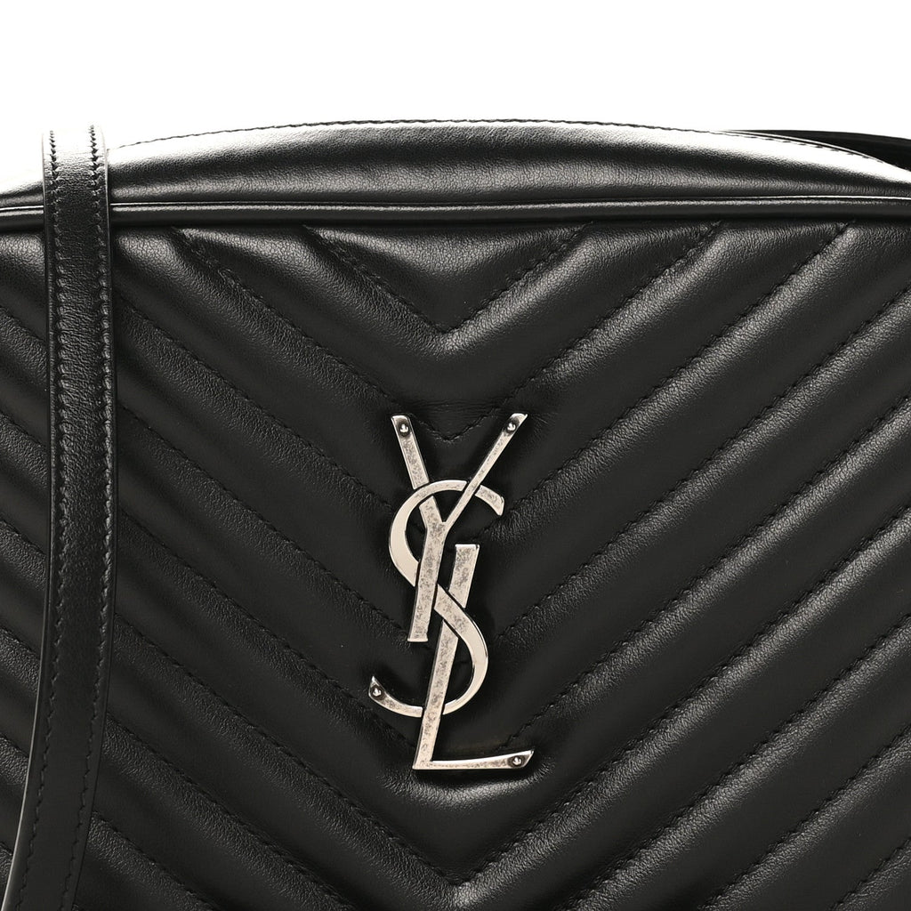 Calfskin Matelasse Monogram Lou Camera Bag Black