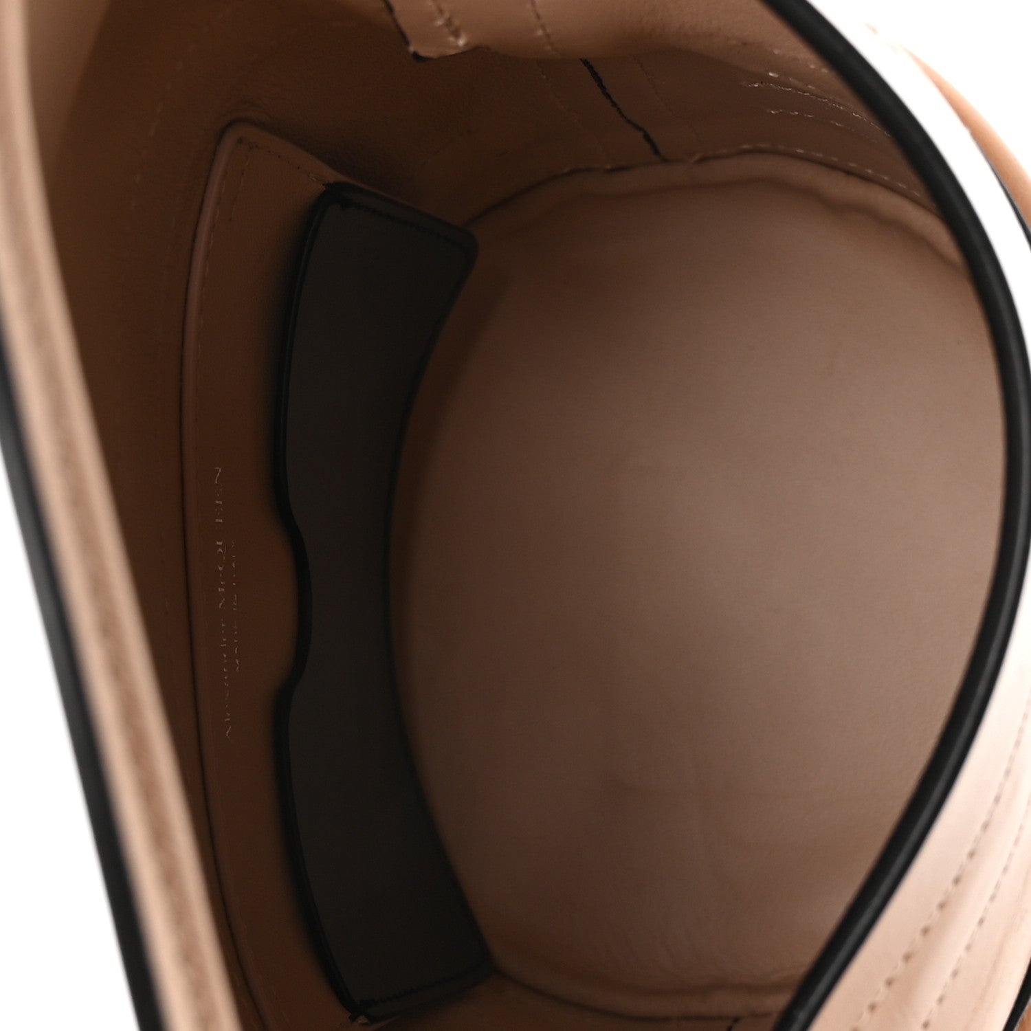 Calfskin Curve Bucket Bag Tan