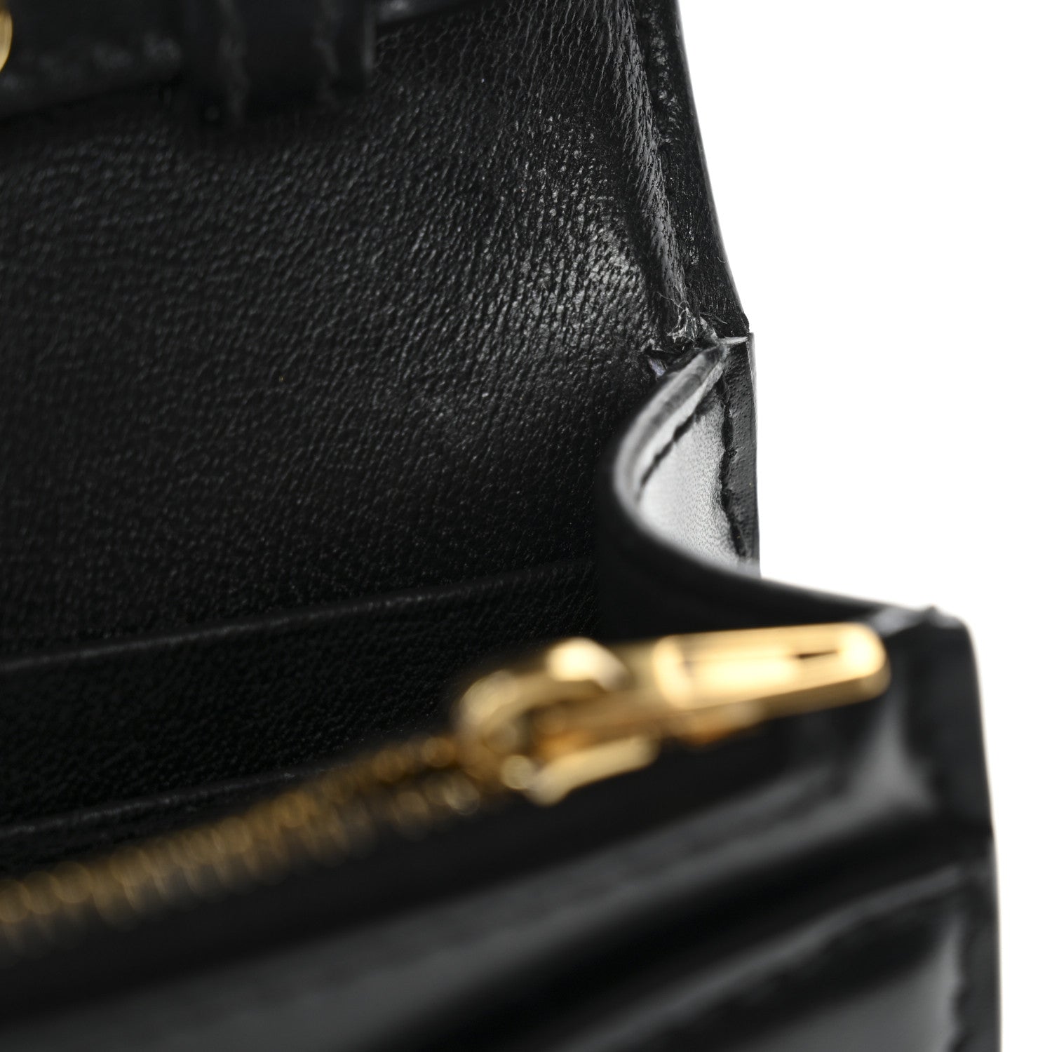 Shiny Box Calfskin Hourglass Chain Bag Black