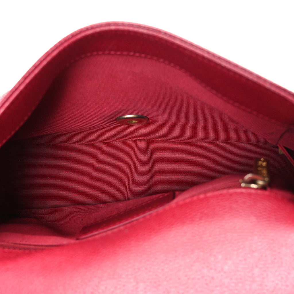 Caviar Mini Carry Around Flap Bag Red