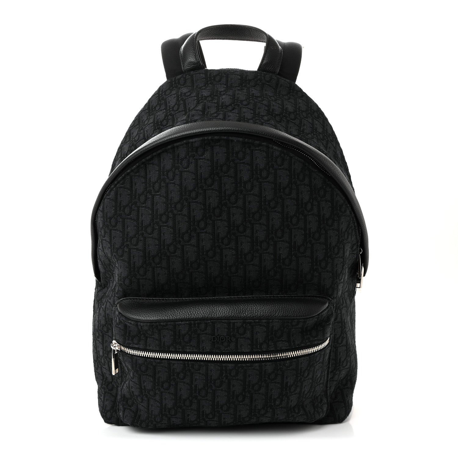 Oblique Calfskin Rider Backpack Black