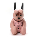 Calfskin Visetos Rabbit Zoo Doll Backpack Soft Pink