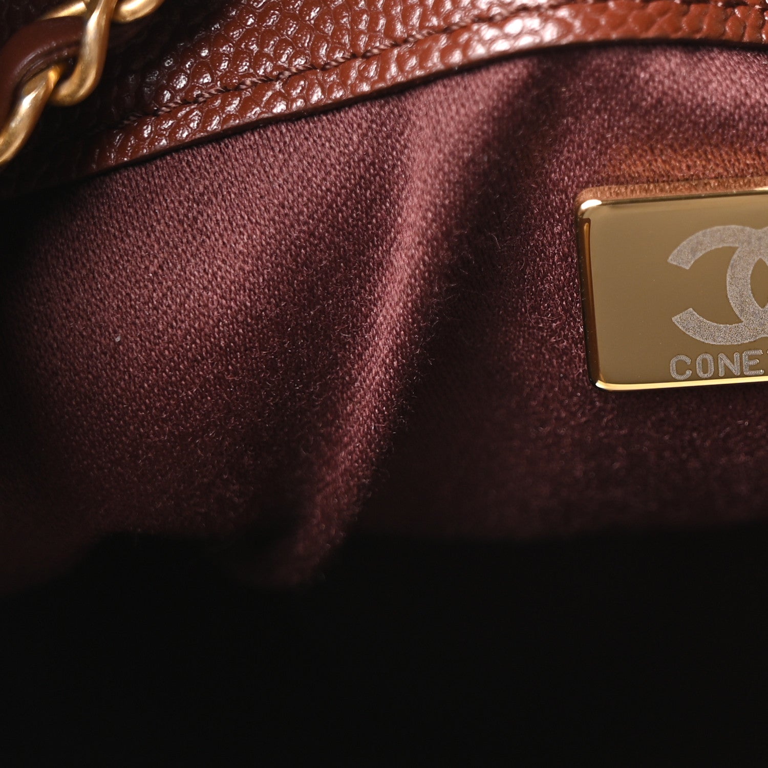 Caviar Quilted Small Chanel 25 Handbag Brown