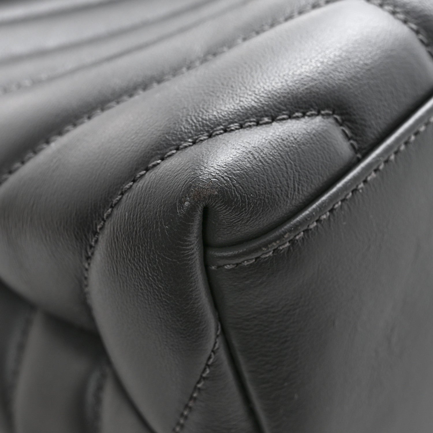 Calfskin Y Quilted Monogram Medium Loulou Chain Satchel Storm