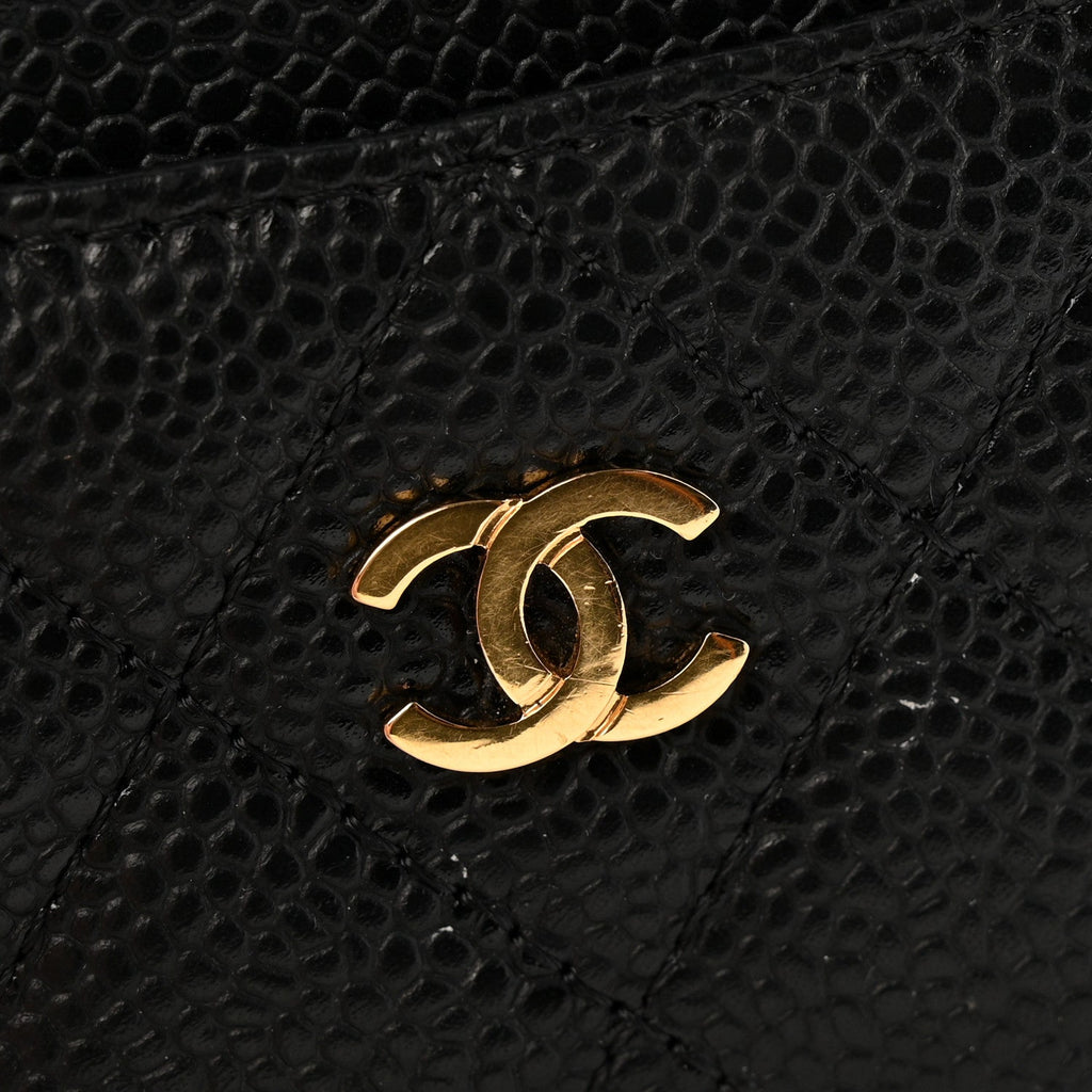 Caviar Quilted  Holder Black