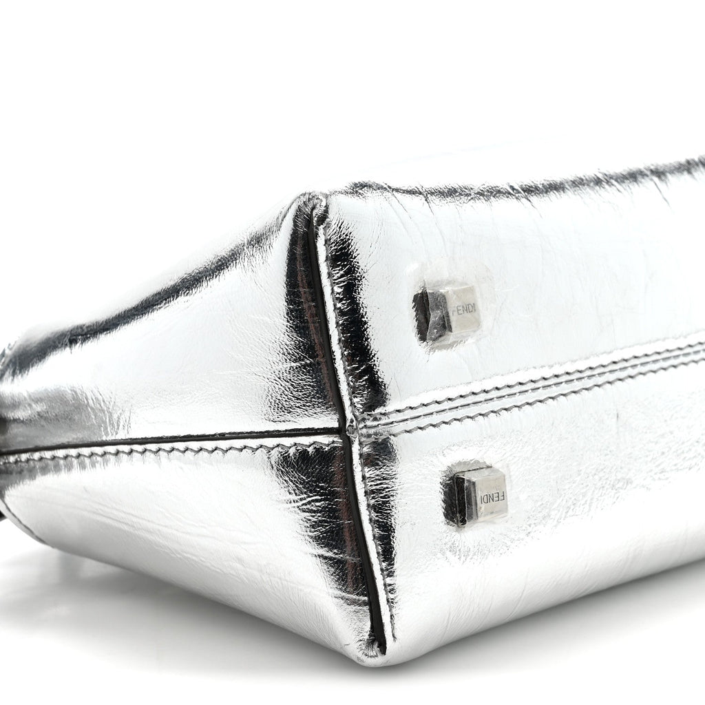 Rock Millenium Logo Embossed Mini By The Way Top Handle Boston Bag Argento