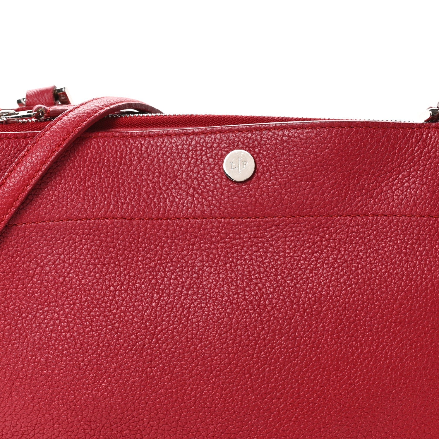 Grained Calfskin Milky Way Shoulder Bag Red