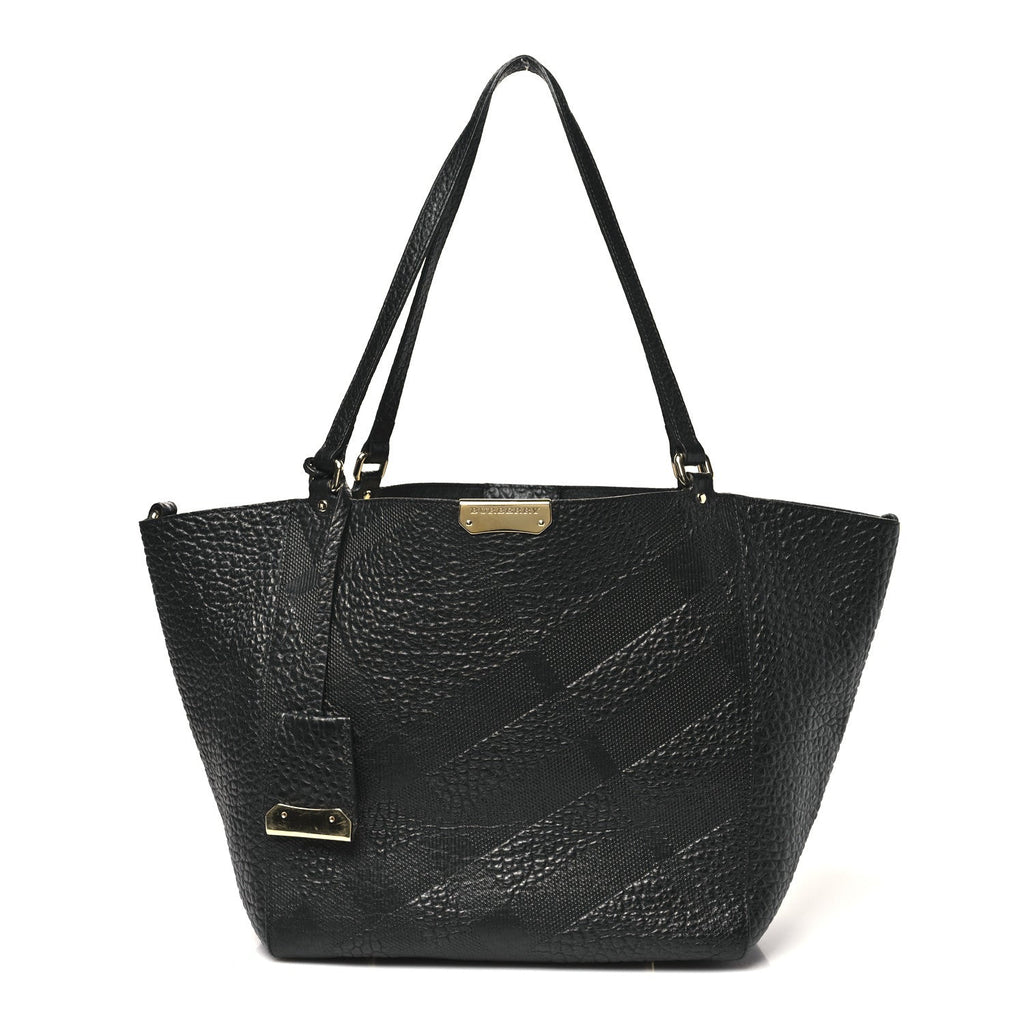 Heritage Grain Check Embossed Medium Dewsbury Tote Black
